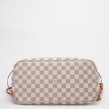 Louis Vuitton MM Damier Azur Beige Tote Bag with Removable Pouch