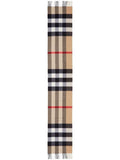 Luxury Burberry Check Fringe Cashmere Muffler