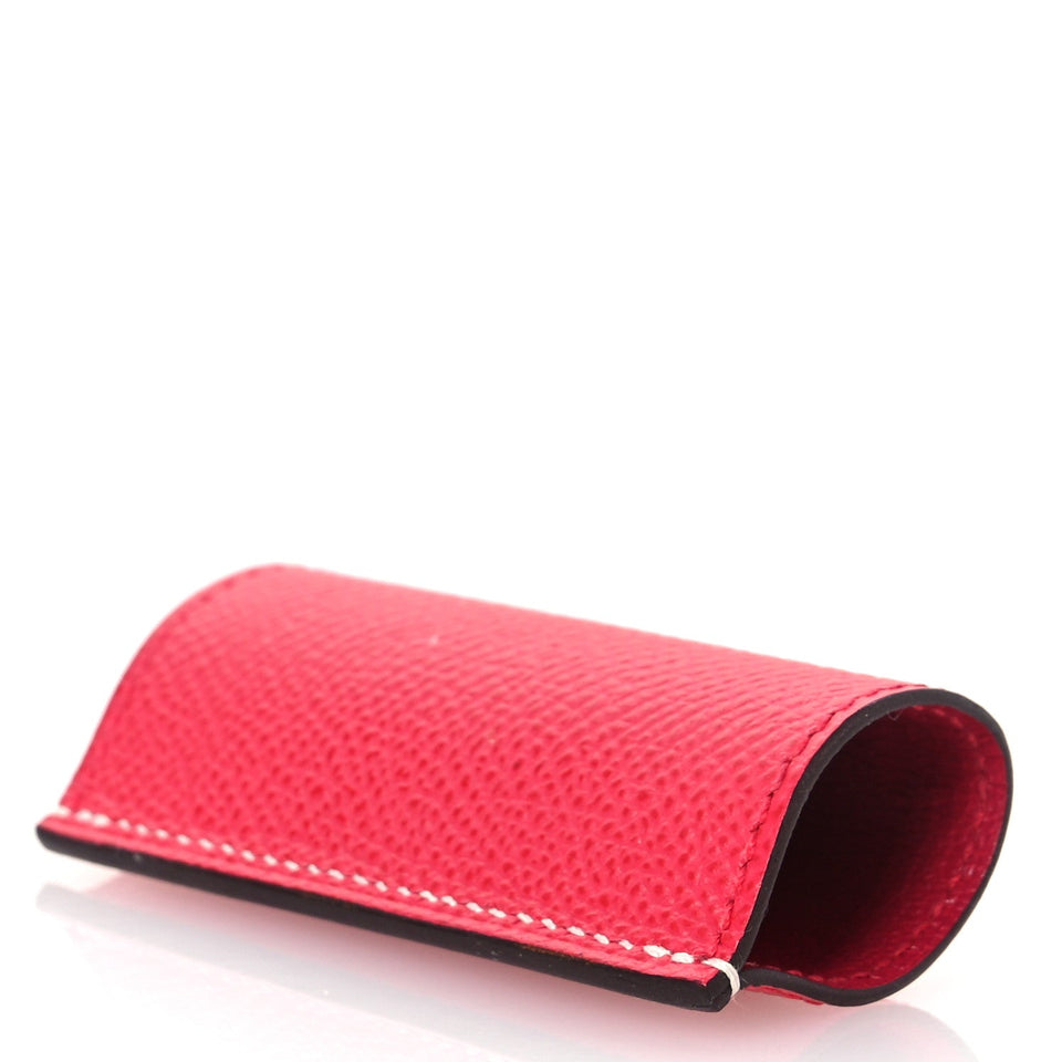 Hermes Epsom Lipstick Case Rose Extreme