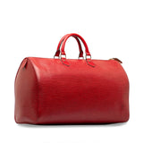 Louis Vuitton Epi Boston Bag Handbag Castilian Red Ladies