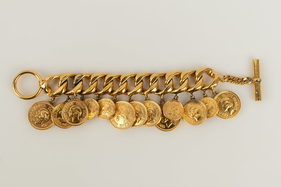 Chanel Gold Metal Bracelet | Bags Junction