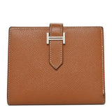 Hermes Epsom Bearn Compact Wallet Gold