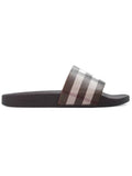 Luxury Burberry Check Print Slide Slippers Brown