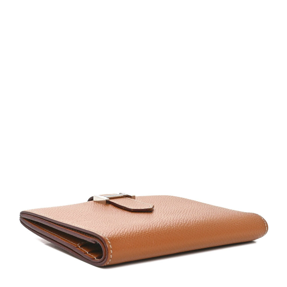 Hermes Epsom Bearn Compact Wallet Gold