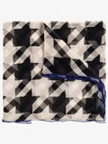 Luxury Burberry Houndstooth Silk Scarf Black