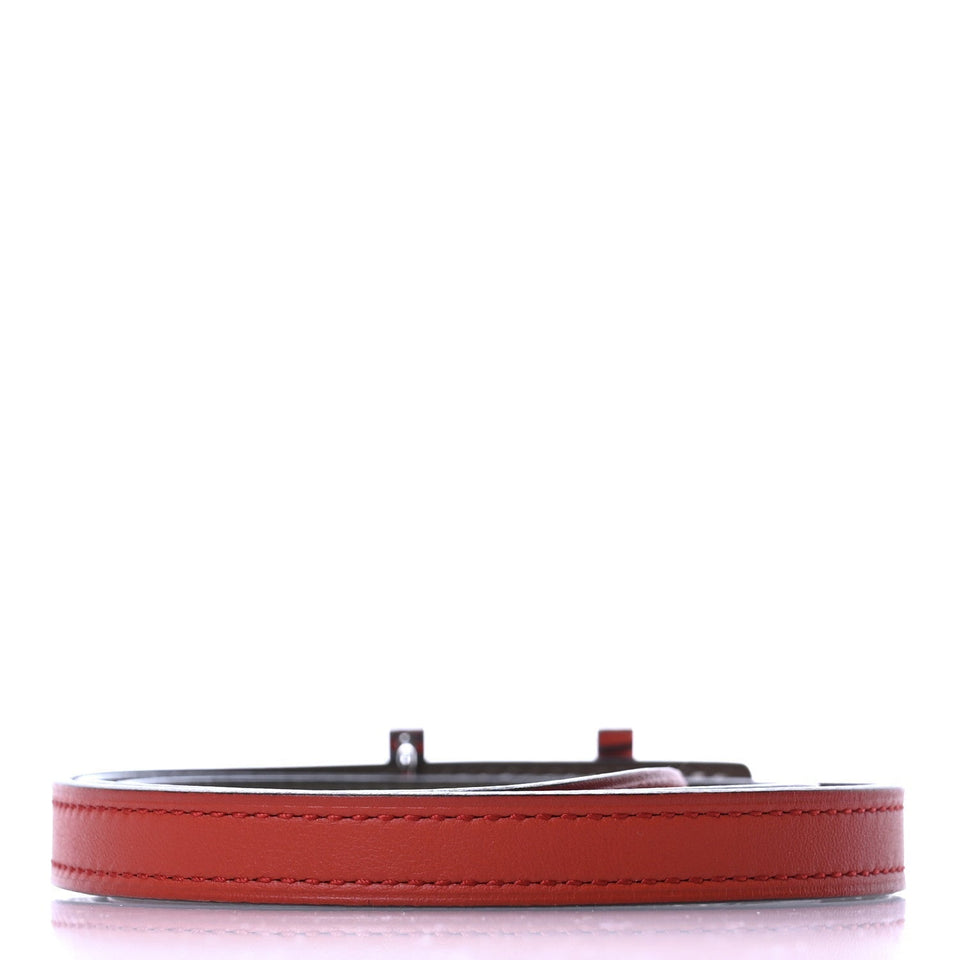 Hermes Swift Epsom 13mm Focus Belt 75 Rouge De Coeur Etoupe