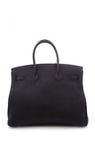 Hermes2018 Noir Clemence 35cm Birkin Handbag W/ Gold HW