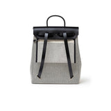 Hermes Herbag a Dos Backpack Ecru/Black Toile Palladium Hardware