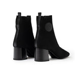 Hermes Volver 60 Ankle Boots Black Knit/Calf 36.5