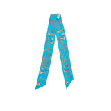 Hermes Twilly Cordages Turquoise/Orange/Blanc