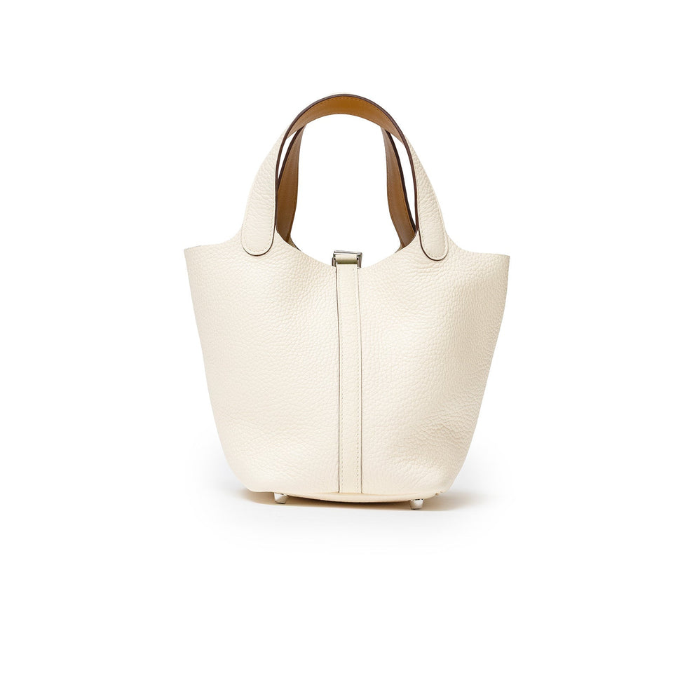 Hermes Picotin 18 Nata and Sesame Clemence/Swift Palladium Hardware