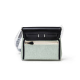 Hermes Mini Herbag Zip 20 Black Ecru/Vert Moyen Toile Palladium Hardware
