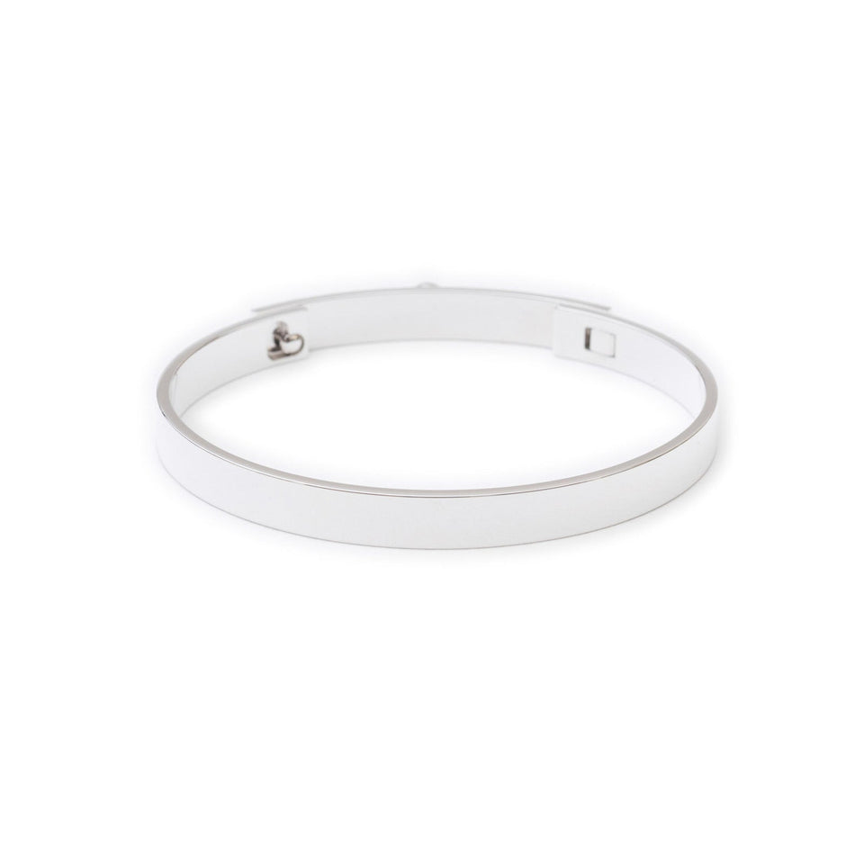 Hermes Collier De Chien Diamond Bracelet Small Model White Gold Au750