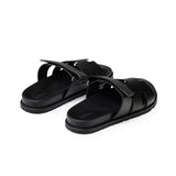 Hermes Chypre Sandal Men's Black Calf 40.5