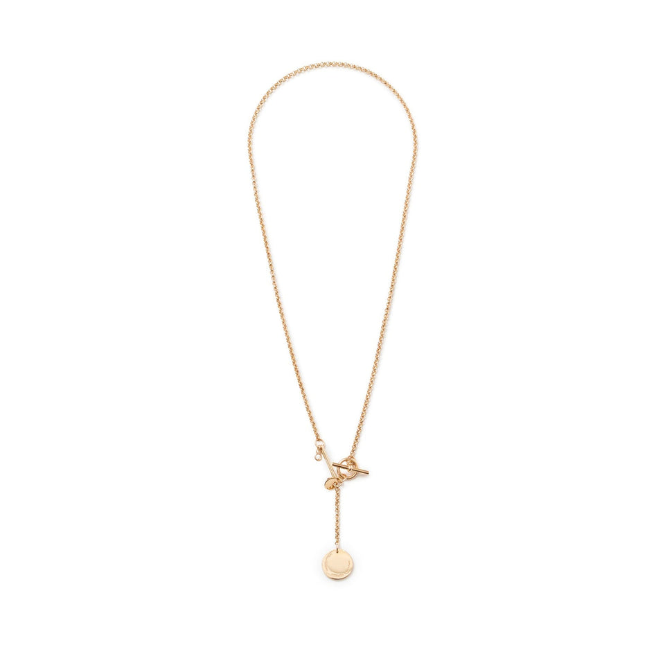 Hermes Ex-Libris Diamond Pendant Necklace Small model Rose Gold Au750