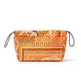 Hermes Fourbi 25 pouch Orange Nylon/Silk Barenia Palladium Hardware