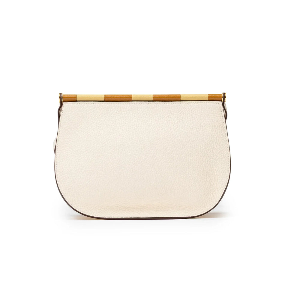 Hermes Sac Saut 25 Bag Clemence/Chevre Mysore Nata/Caramel/Etoupe Gold Hardware