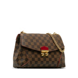 Louis Vuitton Damière Caisse Cratch Chain Sliding Shelter Bag Eve Brown PVC Leather Ladies Louis Vuitton