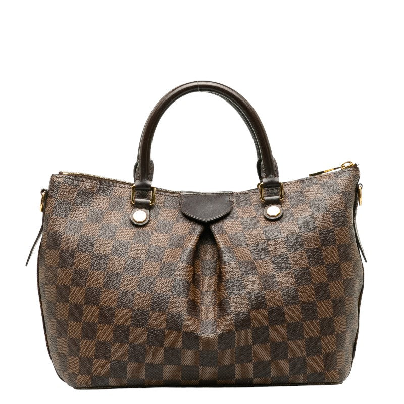Louis Vuitton Damier Sienna MM Tote Handbag Brown Women's