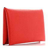 Hermes Epsom Calvi Card Case Rouge Piment
