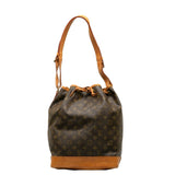 Louis Vuitton Monogram Noe Shoulder Bag Brown PVC Leather Louis Vuitton