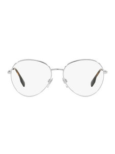 Luxury Burberry Eyewear Felicity Round Frame Eyeglasses Silver