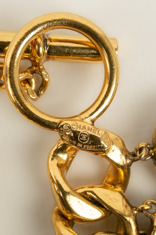 Chanel Gold Metal Bracelet | Bags Junction