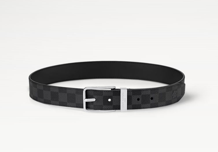 Louis Vuitton PONT NEUF DAMIER GRAPHITE 35MM BELT