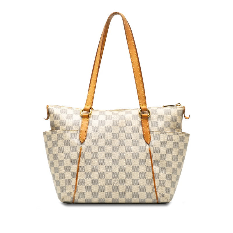 Louis Vuitton Totally PM in Damier Azur Tote Bag White