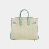 Birkin 25 HSS Matte Alligator Vanille/ Vert d’Eau PBHW