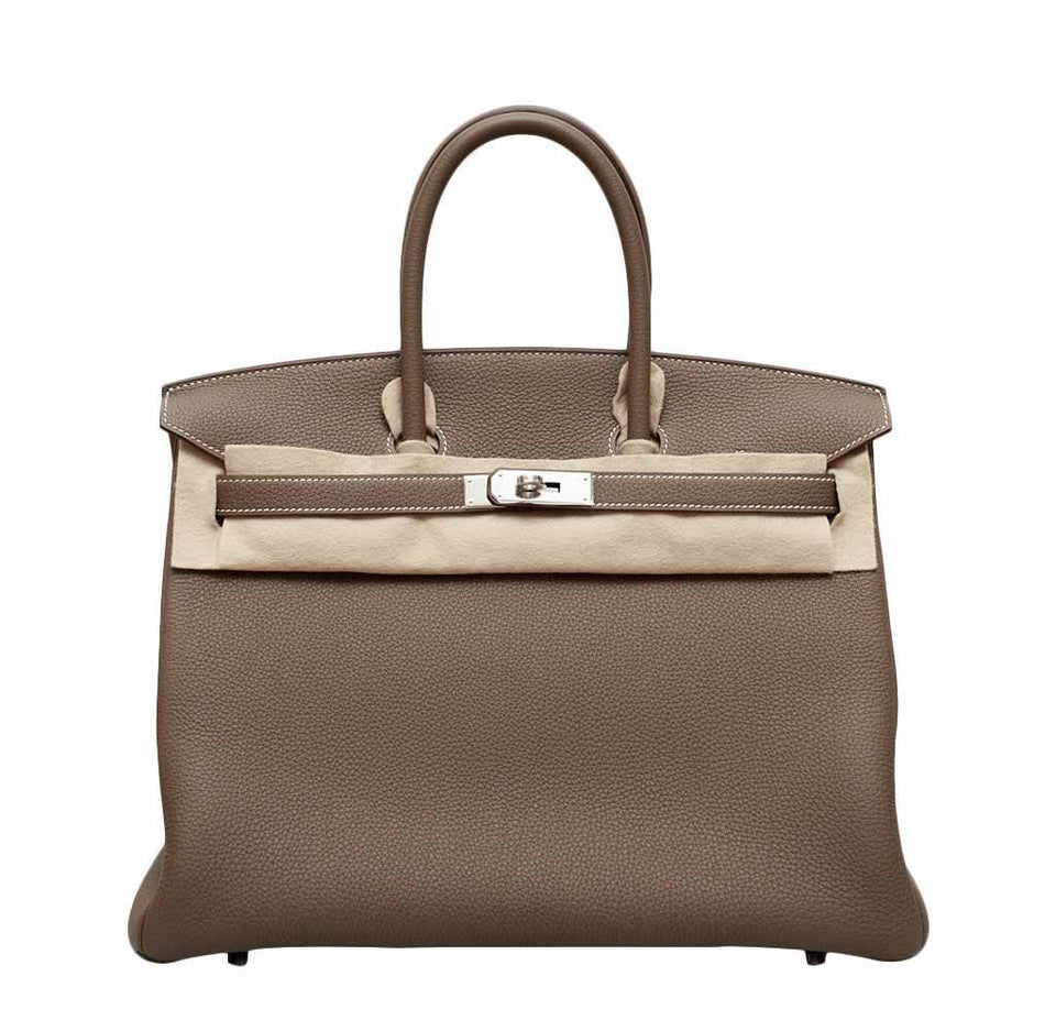 HermesBirkin 35 Etoupe Bag Togo PHW