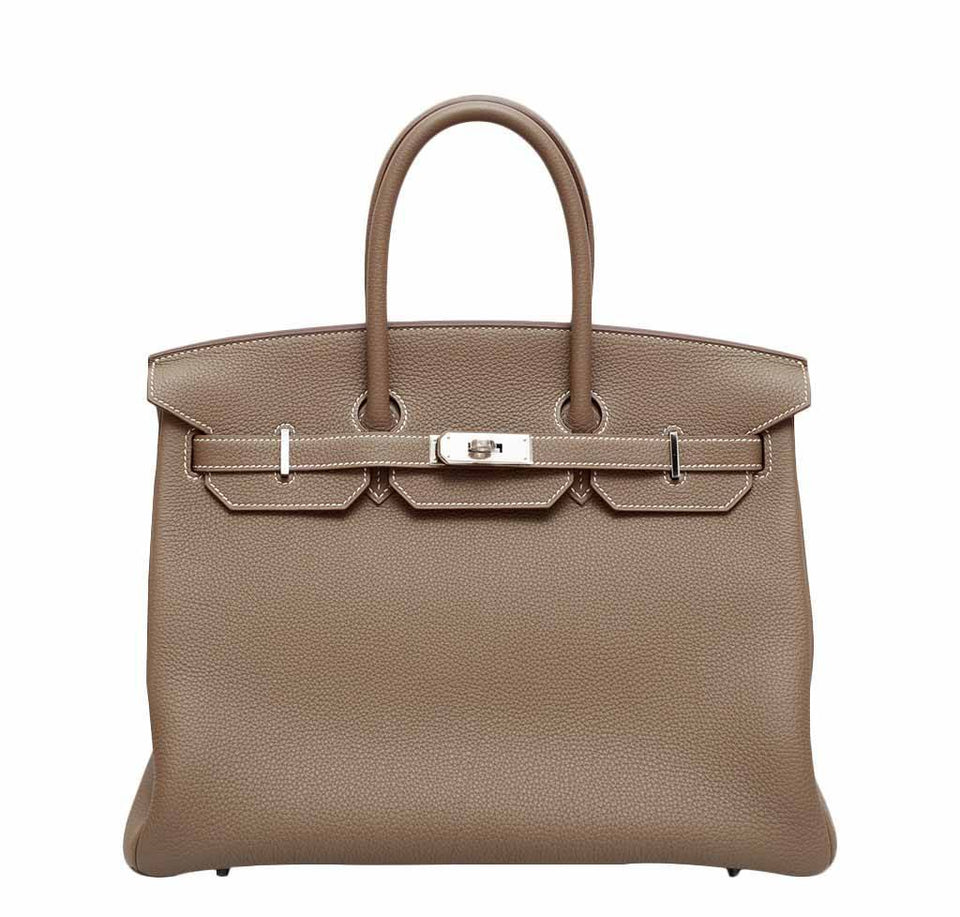 HermesBirkin 35 Etoupe Bag Togo PHW
