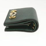 Gucci Zumi Long Wallet Leather Green am272b