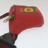 Gucci Sherry Line Waist Bag Leather Red am462b