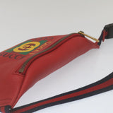Gucci Sherry Line Waist Bag Leather Red am462b