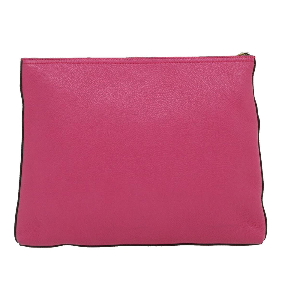 Gucci Web Sherry Line Soho Clutch Bag Leather Pink am481b