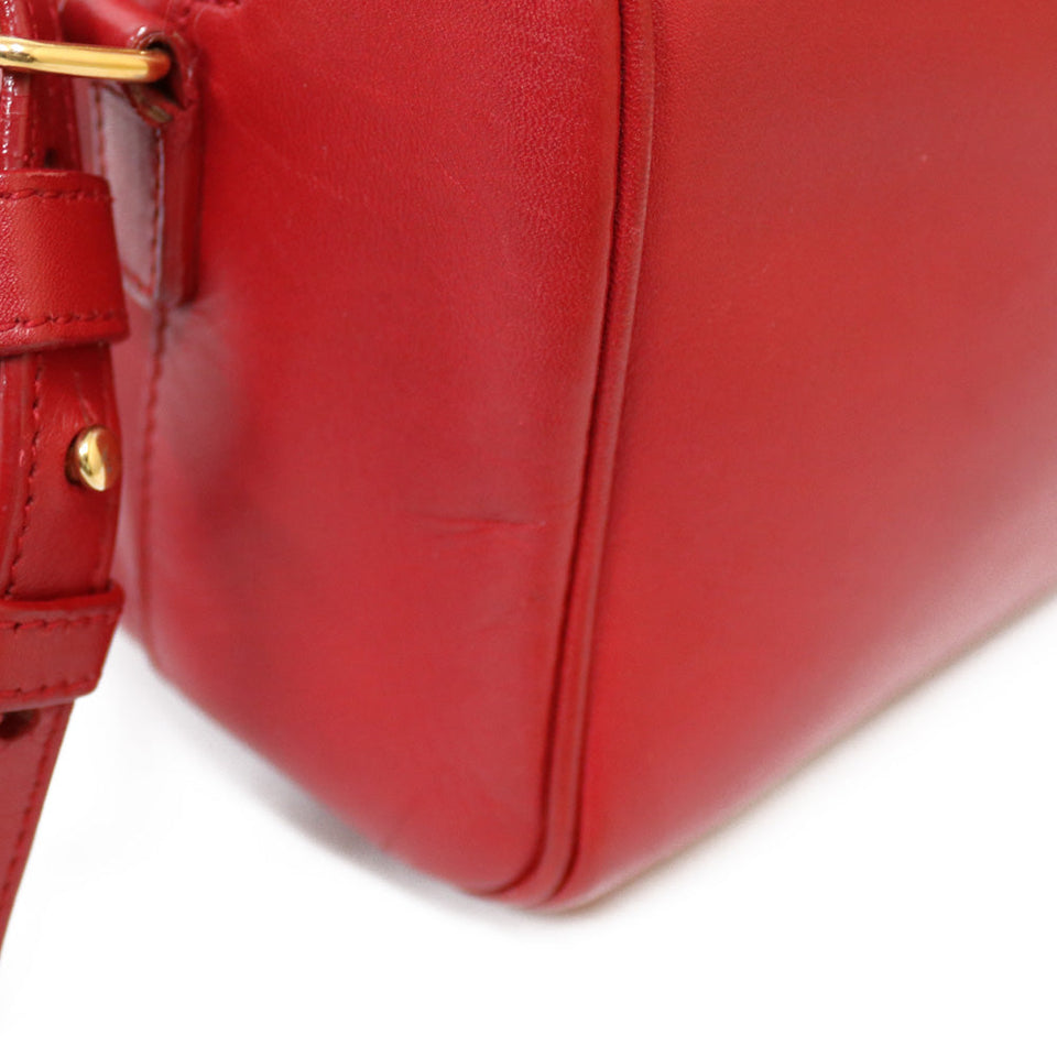 Saint Laurent- Paris Baby Duffle Handbag Red