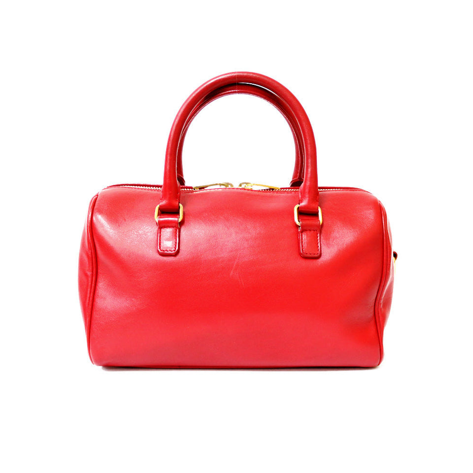 Saint Laurent- Paris Baby Duffle Handbag Red