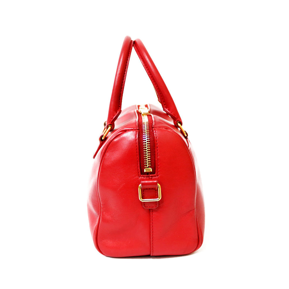 Saint Laurent- Paris Baby Duffle Handbag Red