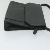 Luxury BurberrySs Shoulder Bag Leather Black Auth bs10626