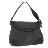 Luxury Burberry Shoulder Bag Canvas Gray Auth bs10635
