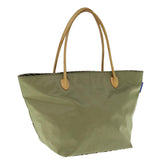 Luxury BurberrySs Blue Label Tote Bag Nylon Khaki Auth bs11303