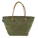Luxury BurberrySs Blue Label Tote Bag Nylon Khaki Auth bs11303
