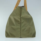 Luxury BurberrySs Blue Label Tote Bag Nylon Khaki Auth bs11303