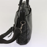 Luxury Burberry Shoulder Bag Leather 2Set Brown Black Auth bs11672