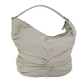 Luxury Burberry Shoulder Bag Leather Beige Auth bs11678