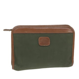 Luxury BurberrySs Clutch Bag Canvas Khaki Auth bs11841