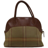 Luxury BurberrySs Hand Bag Canvas Brown Auth bs12031