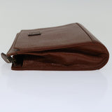 Luxury BurberrySs Clutch Bag Leather Brown Auth bs12180