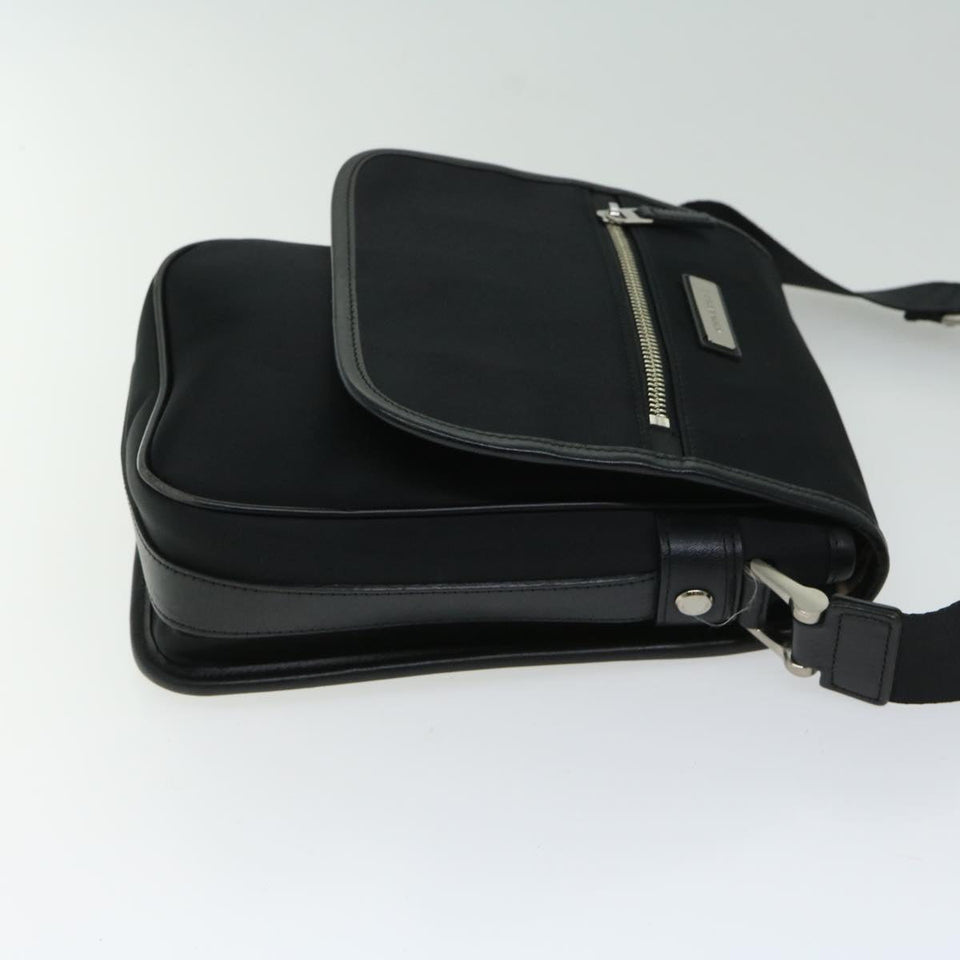 Luxury Burberry Shoulder Bag Nylon Black Auth bs12201